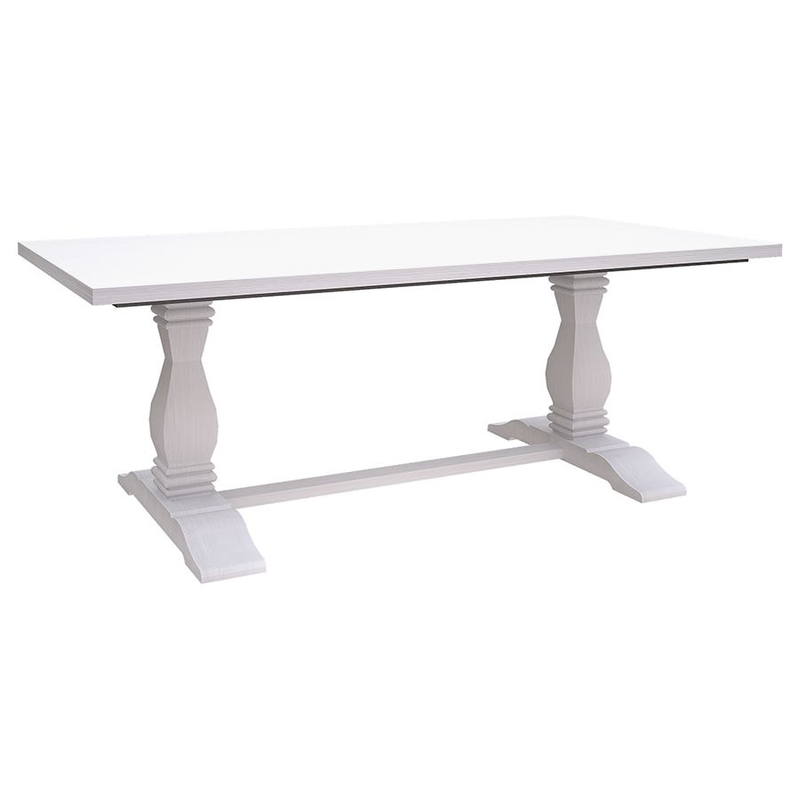 Clementine White 2.1m Dining Table Refectory Base