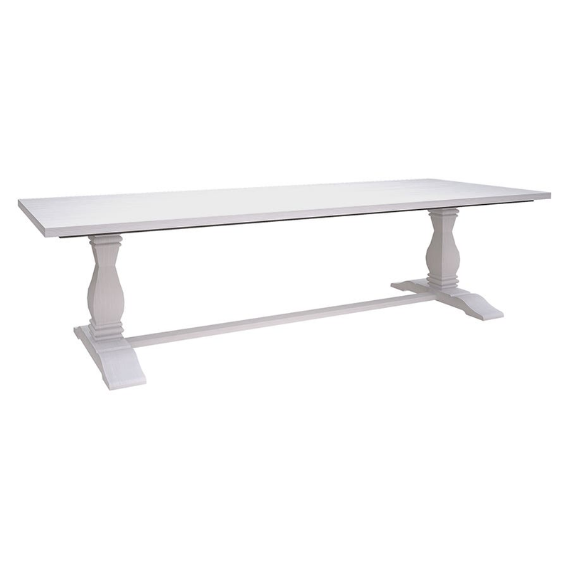 Clementine White 3m Dining Table Refectory Base