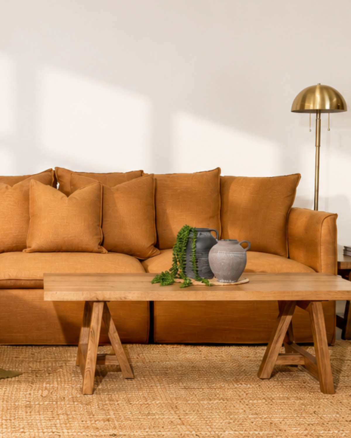 Charlie 3 Seater Modular Lounge Rust