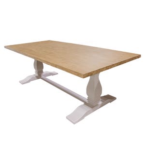 Clementine Dining Table 2.1m Refectory Base Two Toned