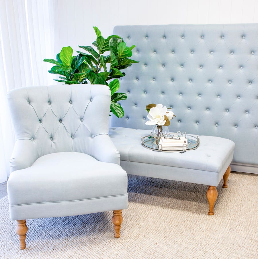 Avalon Queen Bed Head Duck Egg Blue