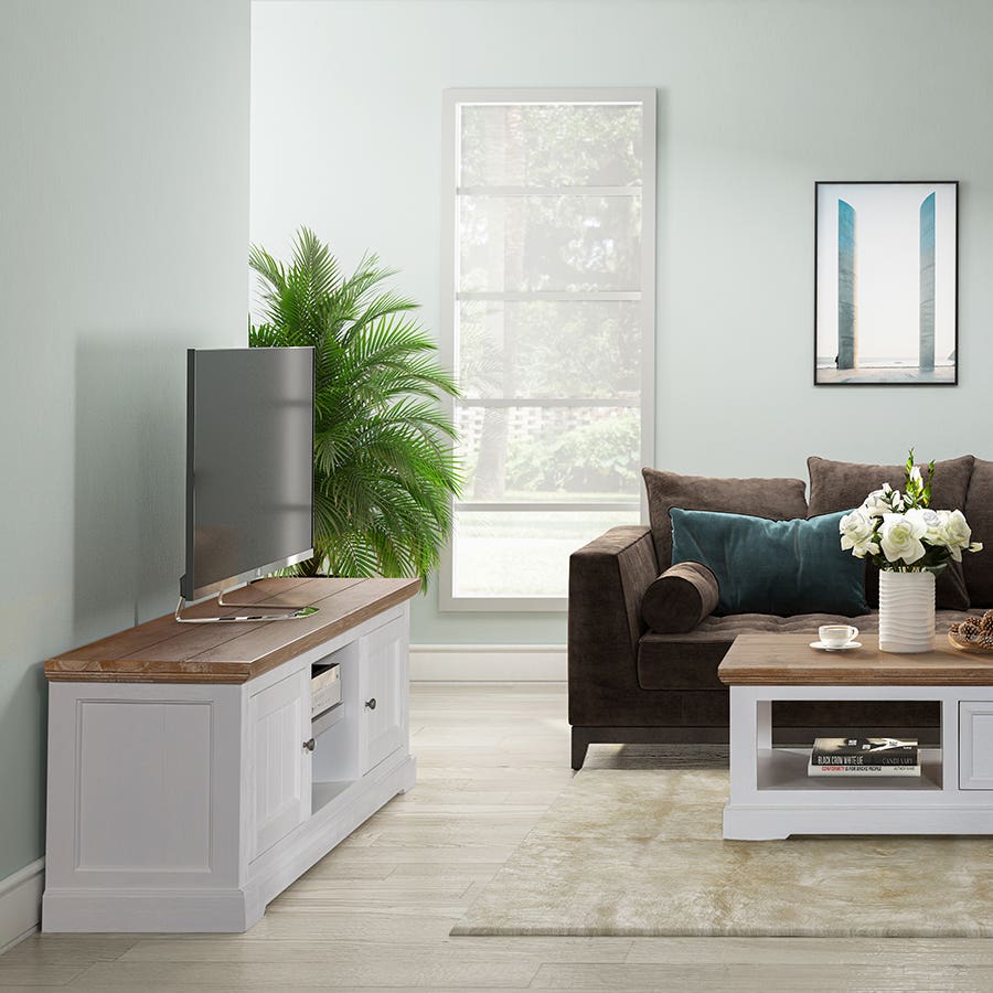 Clementine Two Toned Entertainment Unit