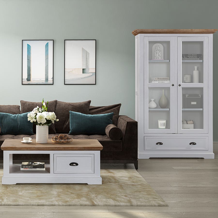 Clementine Two Toned Cabinet 2 doors