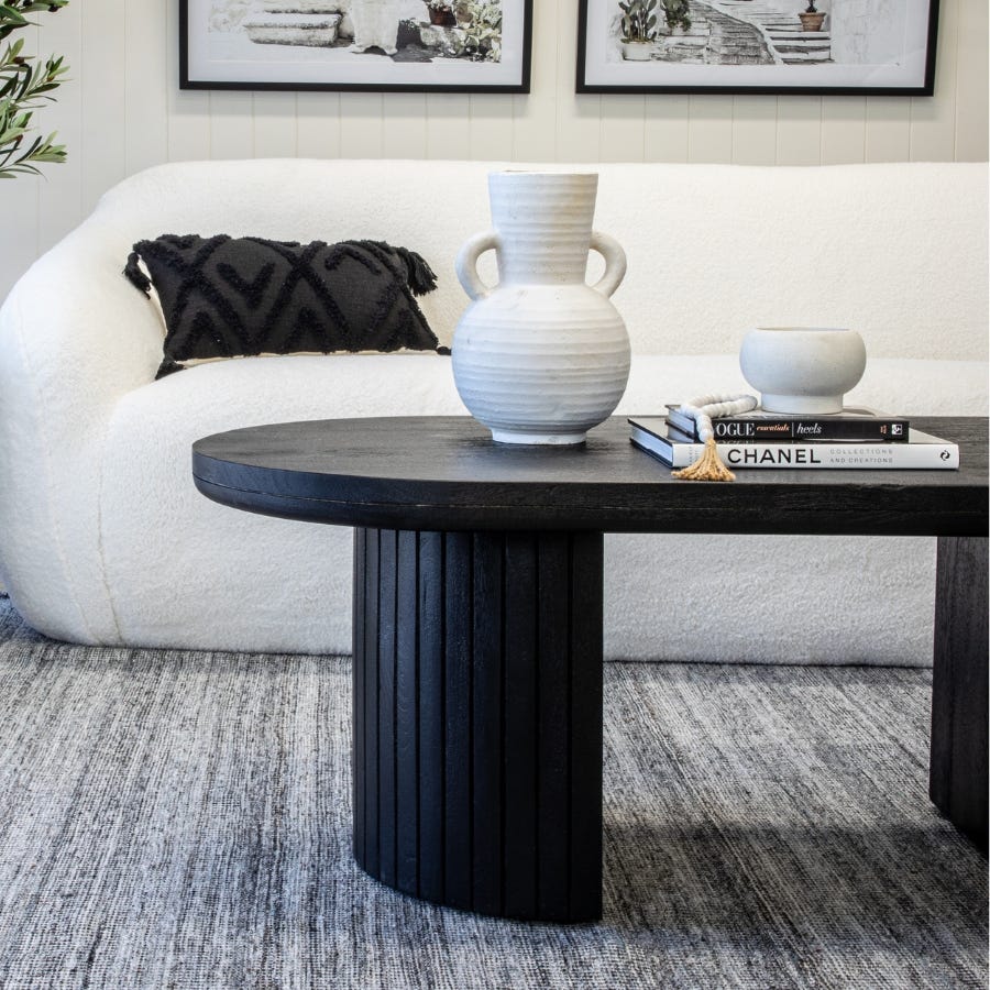 Ark Black Coffee Table 1.3m