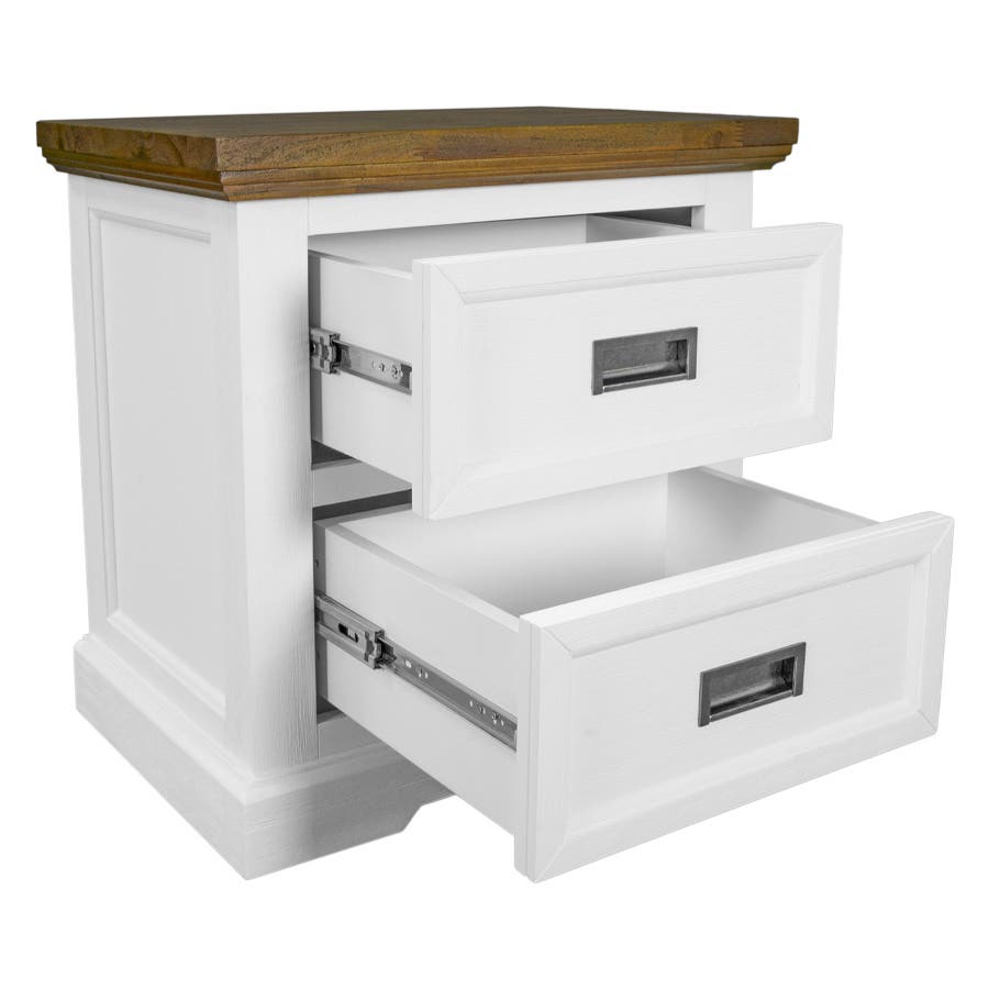 Toscani Bedside Table 2Tone