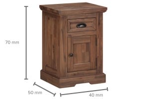 Houston Bedside Table Brown