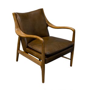 Bowman Brown Leather Arm Chair