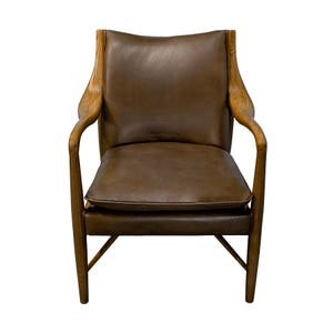 Bowman Brown Leather Arm Chair