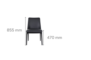 Bryce Leather Dining Chair Black