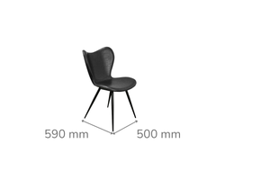 Denali PU Dining Chair Black