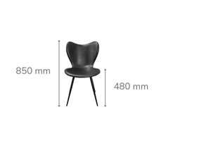 Denali PU Dining Chair Black