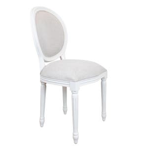 French Balloon Dining Chair White