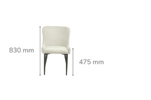Infinity Light Grey Fabric Dining Chair