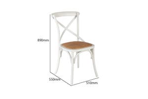 Mirage Cross Back Dining Chair White