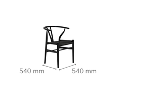 Shore Wishbone All Black Dining Chair