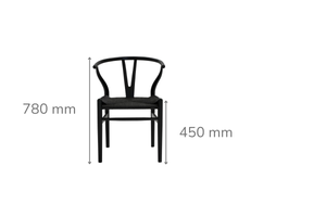 Shore Wishbone All Black Dining Chair