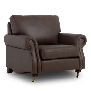 Abbott 1 Seater Leather Lounge Vintage Chocolate