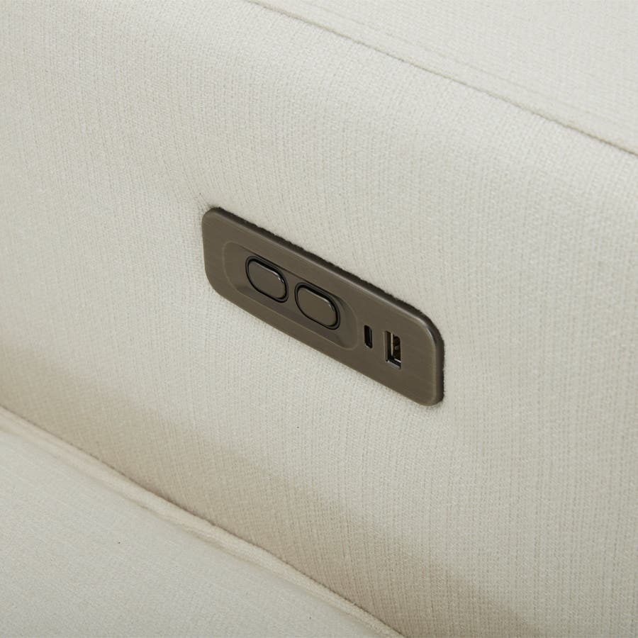 Barbados 3 Seater Cream Fabric