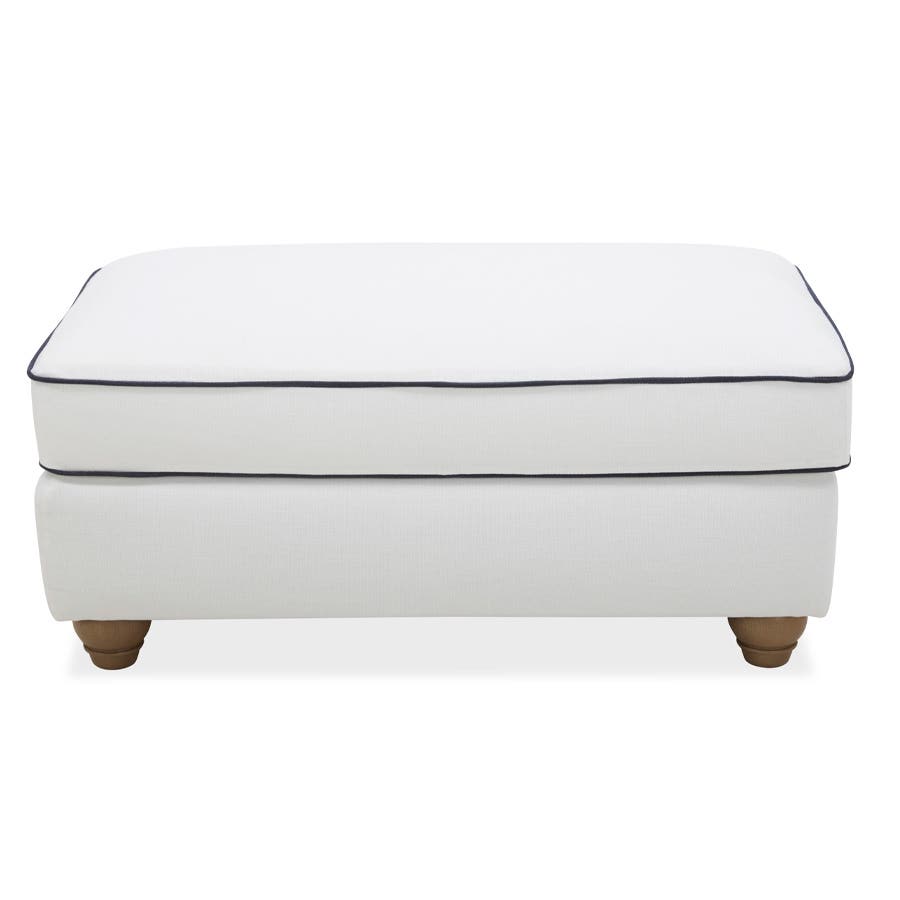 Harriet Fabric Ottoman Ivory
