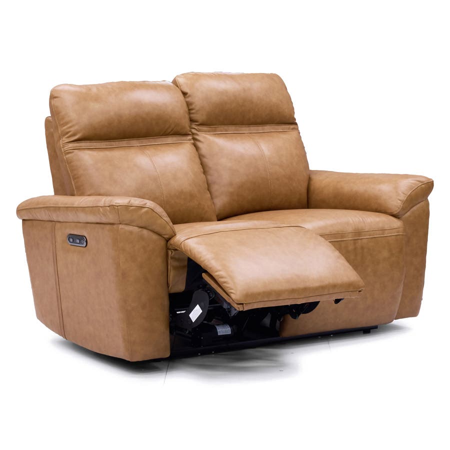 Patrick 2 Seater Electric Recliner Caramel Leather