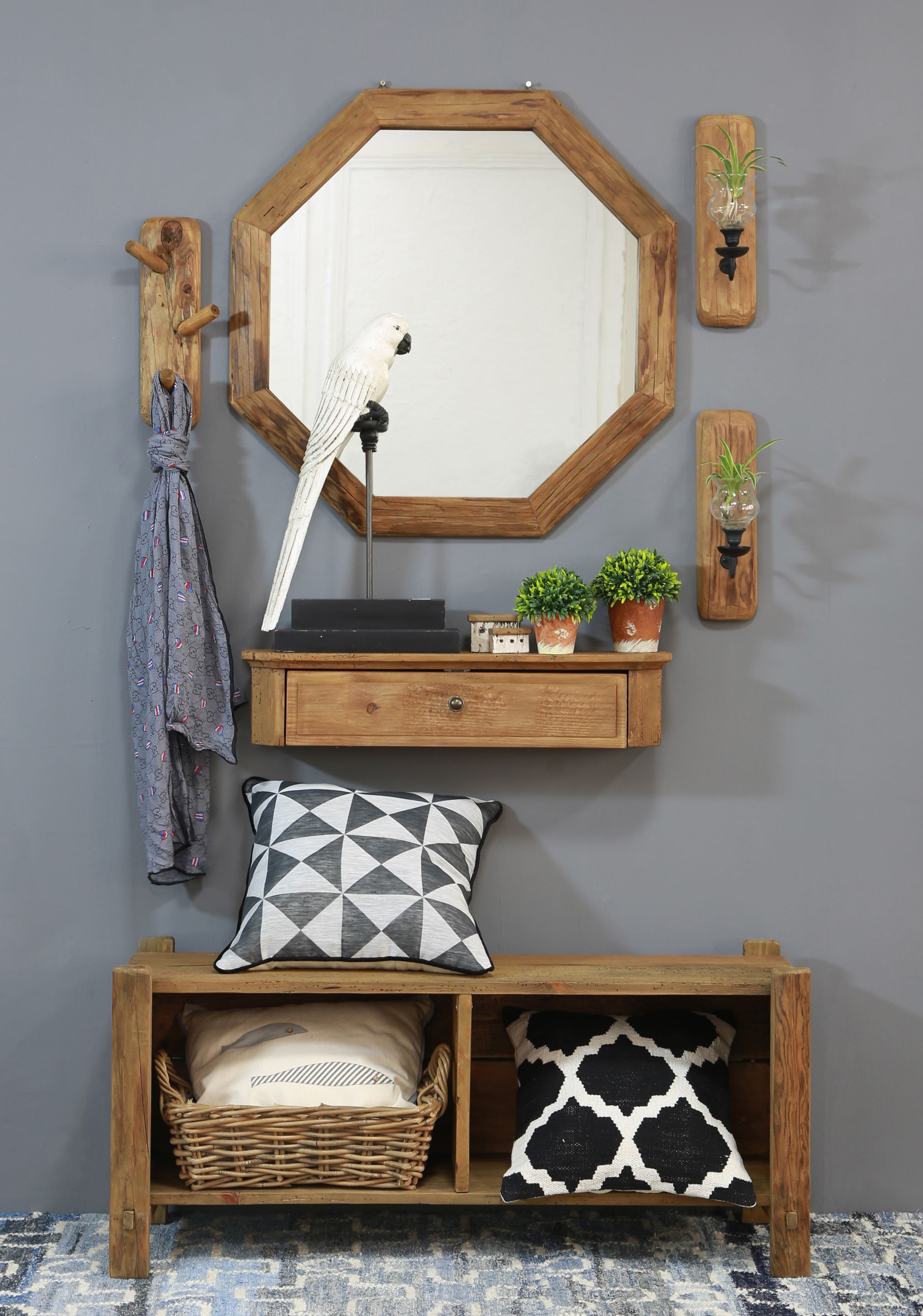Farmhouse Octagonal Mirror