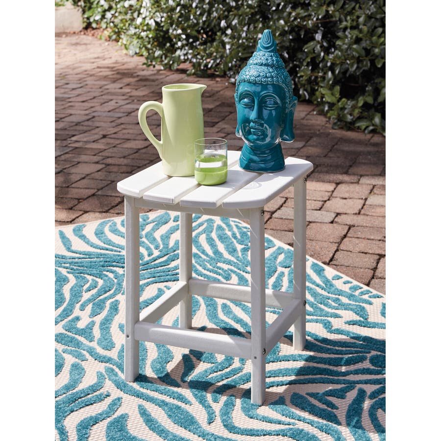 Maui White Outdoor Side Table