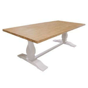 Clementine 2.4m Dining Table Refectory Base Two Toned