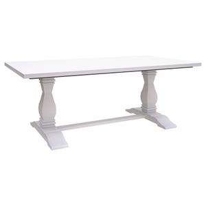 Clementine White 2.1m Dining Table Refectory Base
