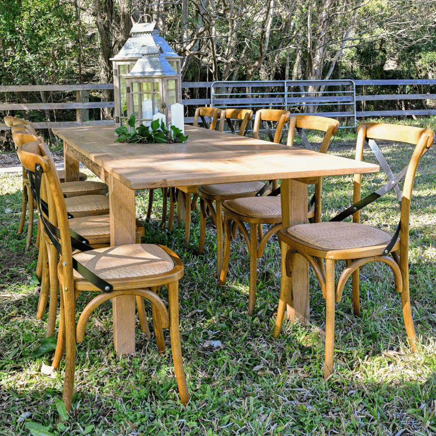 Mirage Cross Back Dining Chair Oak