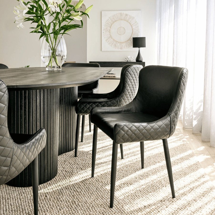 Infinity Black PU Dining Chair 