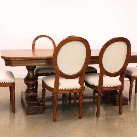 Kensington 2.5m Dining Table in solid American ash with pedestal base.